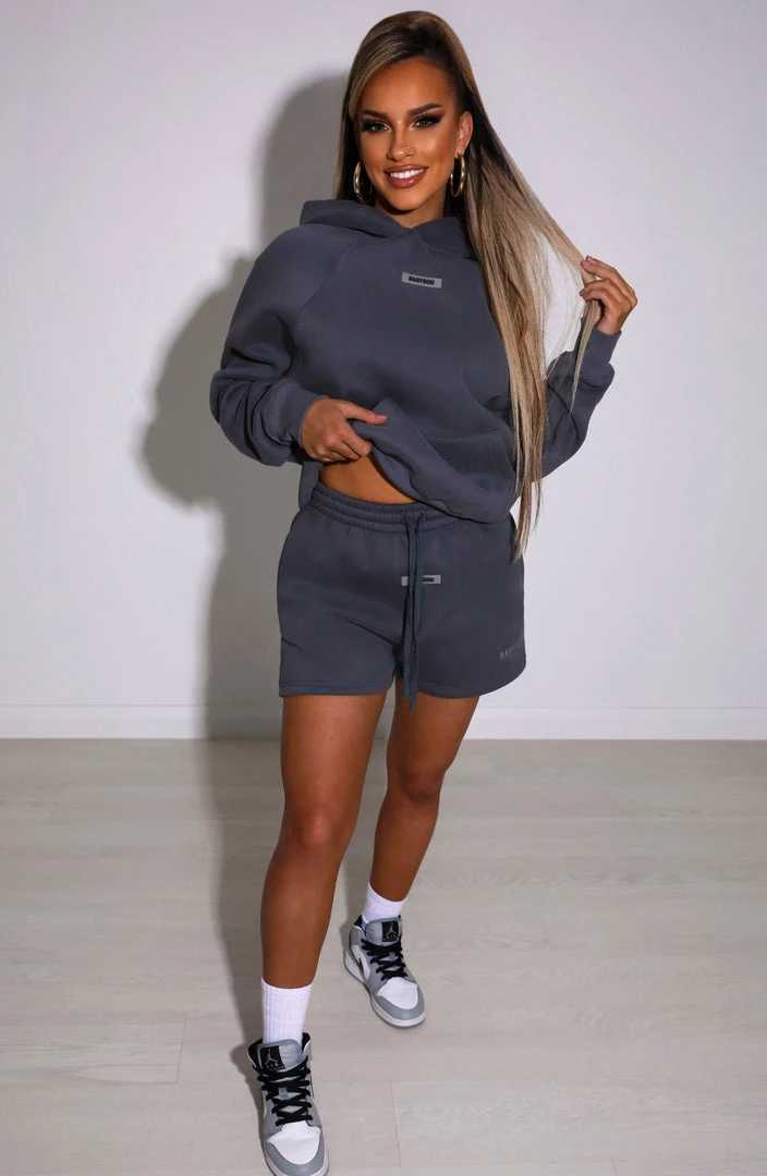 M.T Ivy Luxe Hoodie - Charcoal