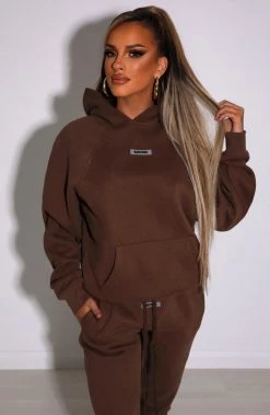 M.T Ivy Luxe Hoodie - Chocolate NEW ARRIVALS
