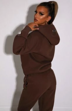M.T Ivy Luxe Hoodie - Chocolate NEW ARRIVALS