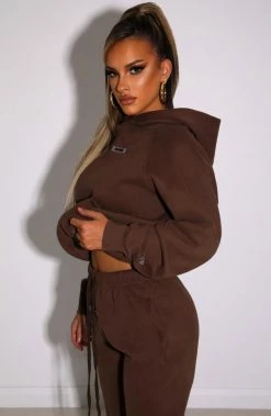 M.T Ivy Luxe Hoodie - Chocolate NEW ARRIVALS