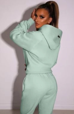 M.T Ivy Luxe Hoodie - Sage NEW ARRIVALS