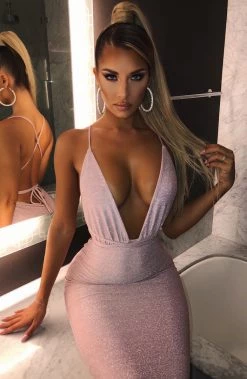 S.D Julia Maxi Dress - Pink Sparkle NEW ARRIVALS