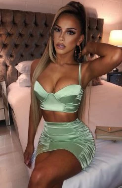 C.F Jade Top - Moss Green BACK IN