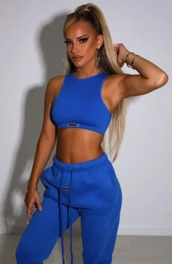 S.L NEW ARRIVALS Jae Luxe Crop - Electric Blue