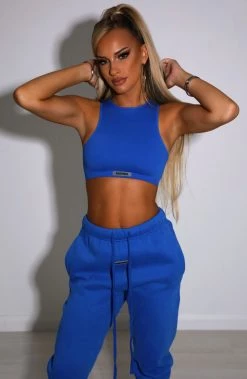 S.L NEW ARRIVALS Jae Luxe Crop - Electric Blue