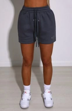 M.T NEW ARRIVALS Cora Luxe Shorts - Charcoal