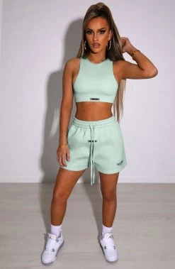 M.T Cora Luxe Shorts - Sage