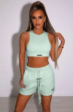 M.T Cora Luxe Shorts - Sage