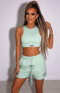 M.T Cora Luxe Shorts - Sage