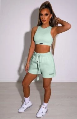 M.T Cora Luxe Shorts - Sage