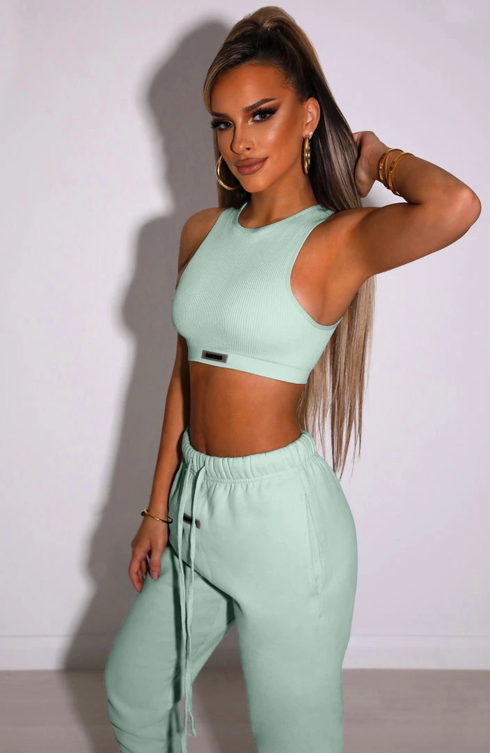 S.L Jae Luxe Crop - Sage