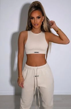 S.L NEW ARRIVALS Jae Luxe Crop - Beige