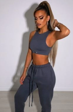 S.L Jae Luxe Crop - Charcoal NEW ARRIVALS