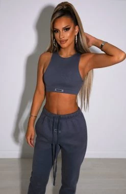 S.L Jae Luxe Crop - Charcoal NEW ARRIVALS