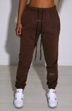 M.T Ivy Luxe Trackpant - Chocolate NEW ARRIVALS