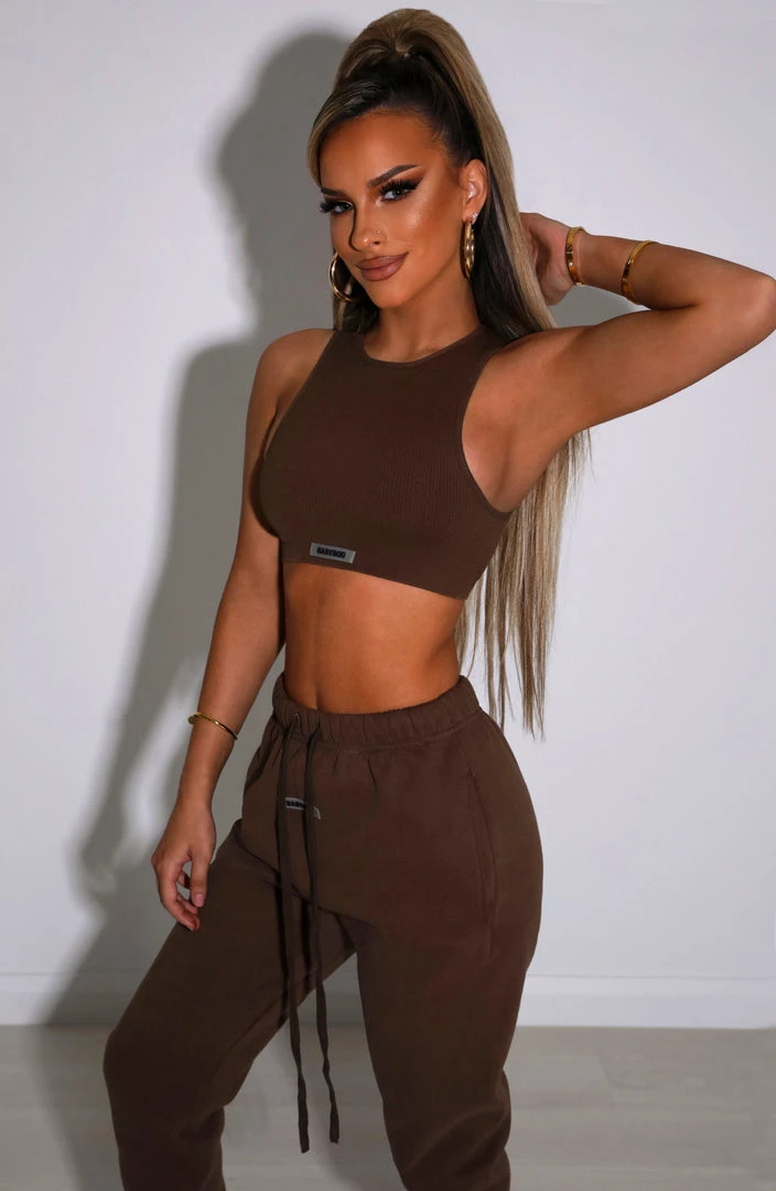 S.L Jae Luxe Crop - Chocolate NEW ARRIVALS