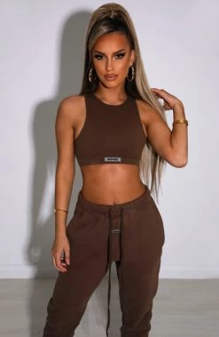 S.L Jae Luxe Crop - Chocolate NEW ARRIVALS