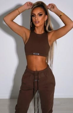 S.L Jae Luxe Crop - Chocolate NEW ARRIVALS