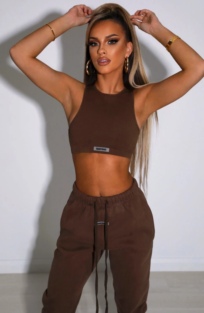 S.L Jae Luxe Crop - Chocolate NEW ARRIVALS