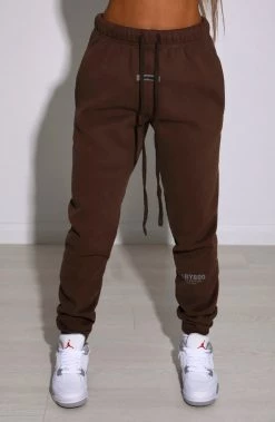 M.T Ivy Luxe Trackpant - Chocolate NEW ARRIVALS