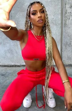 S.L Jae Luxe Crop - Red