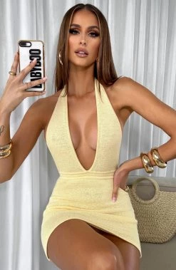 T.T NEW ARRIVALS Jamilla Mini Dress - Lemon