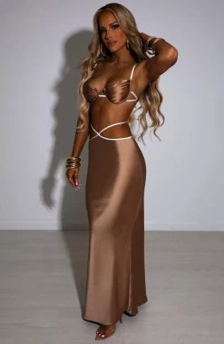 M.T Jasmyn Maxi Skirt - Mocha