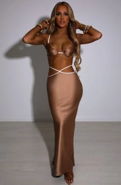 M.T Jasmyn Maxi Skirt - Mocha