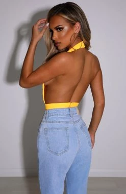 L.F Jayla Bandage Bodysuit - Tangerine