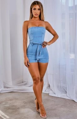 P.S Kaylee Playsuit - Denim NEW ARRIVALS