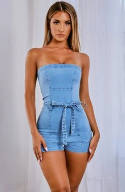P.S Kaylee Playsuit - Denim NEW ARRIVALS