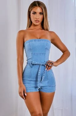 P.S Kaylee Playsuit - Denim NEW ARRIVALS