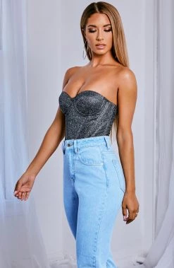 C.F Kalani Bodysuit - Black Sparkle