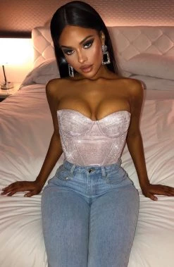 C.F NEW ARRIVALS Kalani Bodysuit - Pink Sparkle