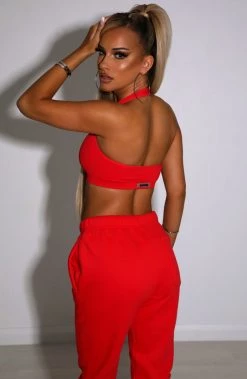S.L Kami Luxe Crop - Red NEW ARRIVALS