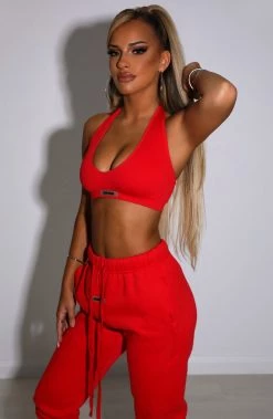 S.L Kami Luxe Crop - Red NEW ARRIVALS