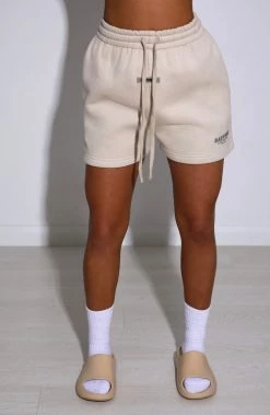 M.T NEW ARRIVALS Cora Luxe Shorts - Beige