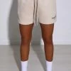 M.T NEW ARRIVALS Cora Luxe Shorts - Beige