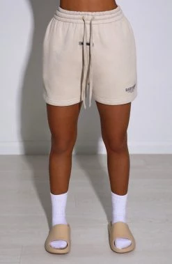 M.T NEW ARRIVALS Cora Luxe Shorts - Beige