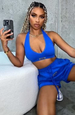 S.L NEW ARRIVALS Kami Luxe Crop - Electric Blue