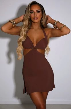 M.T Kamilla Mini Dress - Chocolate