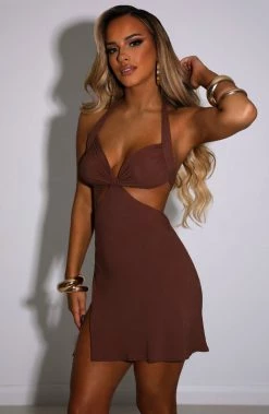 M.T Kamilla Mini Dress - Chocolate