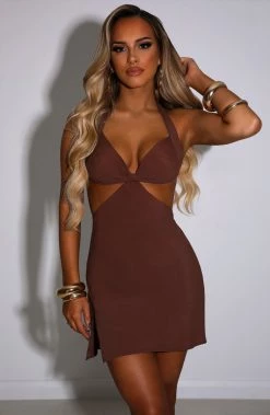 M.T Kamilla Mini Dress - Chocolate