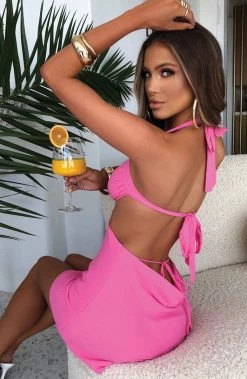 M.T Kamilla Mini Dress - Hot Pink NEW ARRIVALS