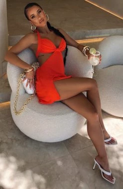 M.T BACK IN Kamilla Mini Dress - Orange