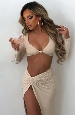 L.F NEW ARRIVALS Karyna Crop - Nude