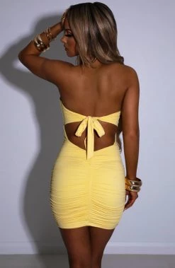Y.Z Kenna Mini Dress - Lemon NEW ARRIVALS