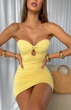 Y.Z Kenna Mini Dress - Lemon NEW ARRIVALS