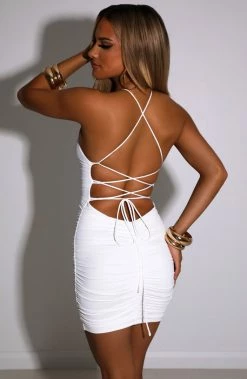 Y.Z NEW ARRIVALS Kezia Mini Dress - White