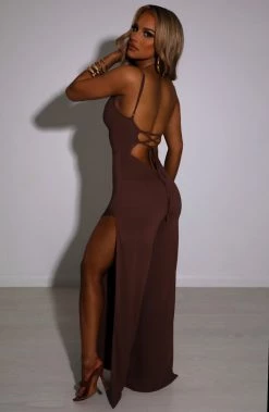 L.F NEW ARRIVALS Khloe Jumpsuit - Chocolate